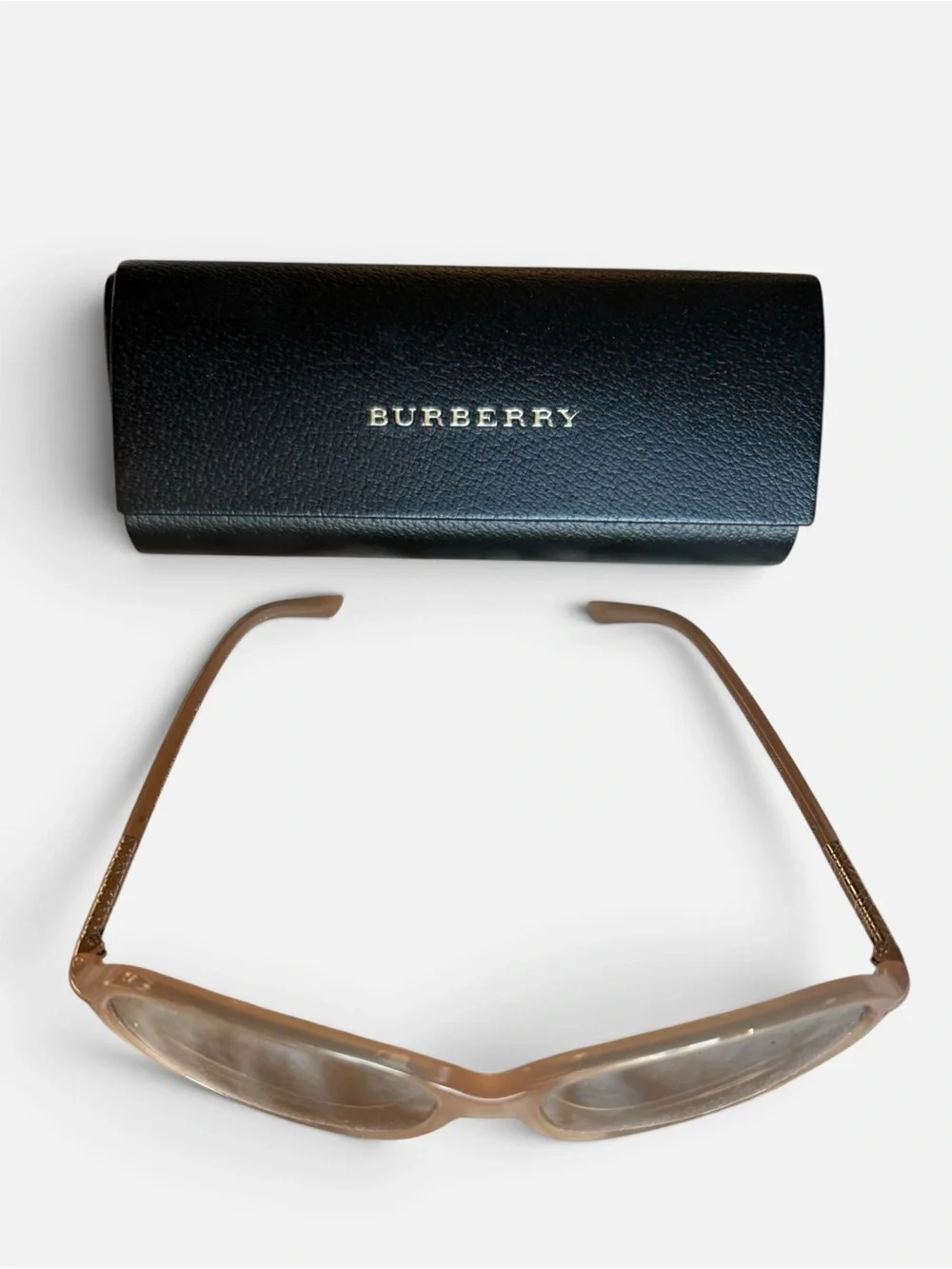 Burberry Women’s Oversized Sunglasses Nude Beige Brown Gradient Lenses + Case